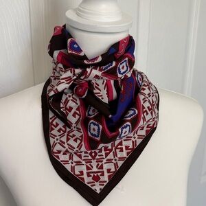 Vintage Warcraft native American Silk-Feel Italian neck head purse, scarf wrap🦋